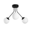 Elegant Black Chandelier, Metal Body, 56 cm Diameter, 40 cm Height | 3 x E14 Socket, Non-Adjustable | Perfect for Modern Living Spaces, IP20 Rated