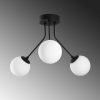 Elegant Black Chandelier, Metal Body, 56 cm Diameter, 40 cm Height | 3 x E14 Socket, Non-Adjustable | Perfect for Modern Living Spaces, IP20 Rated