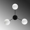 Elegant Black Chandelier, Metal Body, 56 cm Diameter, 40 cm Height | 3 x E14 Socket, Non-Adjustable | Perfect for Modern Living Spaces, IP20 Rated