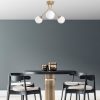 Elegant Gold Chandelier, Metal Body, 56 cm Diameter, 40 cm Height | 3 x E14 Socket, Non-Adjustable | Perfect for Living Room & Dining Spaces, Stylish Design