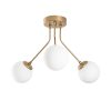 Elegant Gold Chandelier, Metal Body, 56 cm Diameter, 40 cm Height | 3 x E14 Socket, Non-Adjustable | Perfect for Living Room & Dining Spaces, Stylish Design