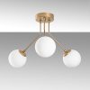 Elegant Gold Chandelier, Metal Body, 56 cm Diameter, 40 cm Height | 3 x E14 Socket, Non-Adjustable | Perfect for Living Room & Dining Spaces, Stylish Design