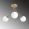 Elegant Gold Chandelier, Metal Body, 56 cm Diameter, 40 cm Height | 3 x E14 Socket, Non-Adjustable | Perfect for Living Room & Dining Spaces, Stylish Design
