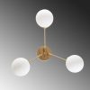 Elegant Gold Chandelier, Metal Body, 56 cm Diameter, 40 cm Height | 3 x E14 Socket, Non-Adjustable | Perfect for Living Room & Dining Spaces, Stylish Design