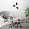Stylish Black Floor Lamp, Metal Body, 37 x 37 x 162 cm | Ø16 cm Shade, 250 cm Cable, On/Off Switch | Ideal for Modern Living Rooms & Bedrooms
