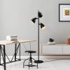 Stylish Black Floor Lamp, Metal Body, 37 x 37 x 162 cm | Ø16 cm Shade, 250 cm Cable, On/Off Switch | Ideal for Modern Living Rooms & Bedrooms