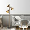 Elegant Gold Floor Lamp, Metal Body, 37 x 37 x 162 cm | Ø16 cm Shade, 250 cm Cable, On/Off Switch | Stylish Lighting for Modern Home Decor, IP20