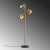 Elegant Gold Floor Lamp, Metal Body, 37 x 37 x 162 cm | Ø16 cm Shade, 250 cm Cable, On/Off Switch | Stylish Lighting for Modern Home Decor, IP20