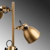 Elegant Gold Floor Lamp, Metal Body, 37 x 37 x 162 cm | Ø16 cm Shade, 250 cm Cable, On/Off Switch | Stylish Lighting for Modern Home Decor, IP20