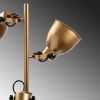 Elegant Gold Floor Lamp, Metal Body, 37 x 37 x 162 cm | Ø16 cm Shade, 250 cm Cable, On/Off Switch | Stylish Lighting for Modern Home Decor, IP20