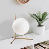 Elegant Gold Table Lamp, Metal Body, 28 x 40 x 36 cm | 25 cm Cap Diameter, 200 cm Cable, On/Off Switch | Stylish Lighting for Home & Office Decor