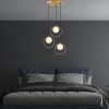Elegant Gold Chandelier, Adjustable Height 30-115 cm, Metal Body, 47 x 47 x 115 cm, 3 x E27 Socket, Perfect for Modern Living Spaces, IP20 Rated