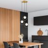 Elegant Gold Chandelier, Adjustable Height 30-115 cm, Metal Body, 47 x 47 x 115 cm, 3 x E27 Socket, Perfect for Modern Living Spaces, IP20 Rated