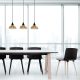 Scandinavian Chandelier, Black Iron Body, 72 x 72 cm, Height 108 cm, E27 Socket Max 40W, 90 cm Cable | Elegant Lighting for Modern Spaces
