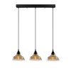 Scandinavian Chandelier, Black Iron Body, 72 x 72 cm, Height 108 cm, E27 Socket Max 40W, 90 cm Cable | Elegant Lighting for Modern Spaces