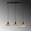 Scandinavian Chandelier, Black Iron Body, 72 x 72 cm, Height 108 cm, E27 Socket Max 40W, 90 cm Cable | Elegant Lighting for Modern Spaces