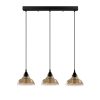 Scandinavian Chandelier, Black Iron Body, 72 x 72 cm, Height 108 cm, E27 Socket Max 40W, 90 cm Cable | Elegant Lighting for Modern Spaces