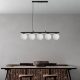 Elegant Black Chandelier, Adjustable Height 30-120 cm, Metal Body, 15 cm Cap Diameter, 5 x E14 Sockets, Perfect for Modern Living Spaces, IP20 Rated