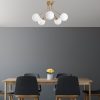 Elegant Gold Chandelier, Metal Body, 62 cm Diameter, 40 cm Height | 5 x E14 Socket, Non-Adjustable | Perfect for Living Room & Dining Spaces, Stylish Design