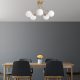 Elegant Gold Chandelier, Metal Body, 62 cm Diameter, 40 cm Height | 5 x E14 Socket, Non-Adjustable | Perfect for Living Room & Dining Spaces, Stylish Design