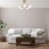 Elegant Gold Chandelier, Metal Body, 62 cm Diameter, 40 cm Height | 5 x E14 Socket, Non-Adjustable | Perfect for Living Room & Dining Spaces, Stylish Design