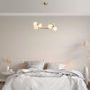 Elegant Gold Chandelier, Adjustable Height 35-115 cm, Metal Body, 55 x 50 cm, 6 x G9 Max 10W, IP20 | Perfect for Modern Living Spaces & Dining Rooms