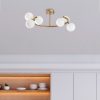Elegant Gold Chandelier, Metal Body, 55 x 50 x 30 cm | 6 x G9 Max 10W Socket | Stylish Lighting for Modern Homes, IP20 Rated, Bulb Not Included