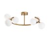 Elegant Gold Chandelier, Metal Body, 55 x 50 x 30 cm | 6 x G9 Max 10W Socket | Stylish Lighting for Modern Homes, IP20 Rated, Bulb Not Included