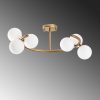 Elegant Gold Chandelier, Metal Body, 55 x 50 x 30 cm | 6 x G9 Max 10W Socket | Stylish Lighting for Modern Homes, IP20 Rated, Bulb Not Included