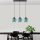 Opviq, 521SHN3552, Elegant Blue Chandelier, Adjustable Height 40-120 cm, Metal Body, 70 x 20 x 120 cm | 3 x E27 Socket, IP20 | Perfect for Modern Living Spaces