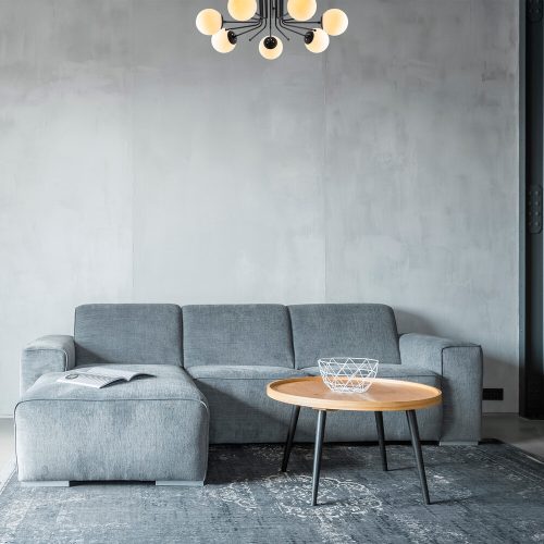 Opviq, 521SHN3436, Industrial Scandinavian chandelier, black metal body, diameter 90 cm, height 35 cm | 7 x E27 Max 40W | Stylish lighting for modern spaces