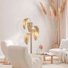 Elegant Gold Floor Lamp, Metal Body, 71 x 71 x 157 cm | Ø30 Base, 250 cm Cable, On/Off Switch | Stylish Lighting for Modern Home Decor, IP20