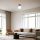 Elegant Chandelier with Metal Body & Glass Cap, 15 cm Diameter, 20 cm Height | E27 Socket, Max 40W, Matte Chrome & White Finish | Stylish Lighting for Modern Spaces