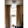 Elegant Chandelier with Metal Body & Glass Cap, 15 cm Diameter, 20 cm Height | E27 Socket, Max 40W, Matte Chrome & White Finish | Stylish Lighting for Modern Spaces