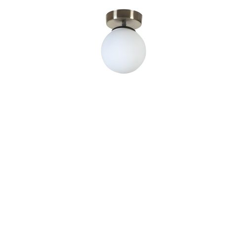 Opviq, 846STL5244, Elegant chandelier with metal body and glass cap, diameter 15 cm, height 20 cm | E27 socket, max 40 W, matt chrome and white coating | Stylish lighting for modern spaces