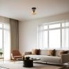 Elegant Black & Amber Chandelier, Metal Body, 15 cm Diameter, 20 cm Height, E27 Socket Max 40W, IP20 | Perfect for Modern Home Décor & Lighting