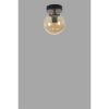 Elegant Black & Amber Chandelier, Metal Body, 15 cm Diameter, 20 cm Height, E27 Socket Max 40W, IP20 | Perfect for Modern Home Décor & Lighting