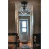 Elegant Metal Chandelier, Black & Fume, 15 cm Diameter, 20 cm Height | E27 Socket, Max 40W, IP20 | Perfect for Modern Home Décor & Lighting