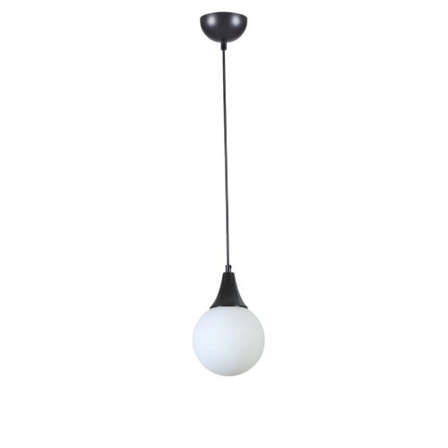 Opviq, 846STL5237, Elegant, adjustable chandelier, metal body with glass cap, 15 cm diameter, 70 cm height, E27 socket, black and white | Perfect for modern spaces