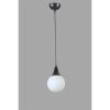 Elegant Adjustable Chandelier, Metal Body with Glass Cap, 15 cm Diameter, 70 cm Height, E27 Socket, Black & White | Perfect for Modern Spaces