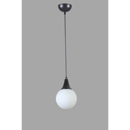 Opviq, 846STL5237, Elegant, adjustable chandelier, metal body with glass cap, 15 cm diameter, 70 cm height, E27 socket, black and white | Perfect for modern spaces