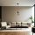 Opviq, 846STL5231, Elegant Adjustable Chandelier, Metal Body with Glass Cap, 15 cm Diameter, 70 cm Height, E27 Socket, Black & Fume Finish | Perfect for Modern Spaces