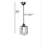 Glam Scandinavian Chandelier, 70 cm Height, 14 cm Diameter | 100% Metal, Copper Finish, E27 Socket, Max 40W | Elegant Lighting for Modern Spaces