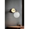 Elegant Wall Lamp with Metal Body & Glass Cap, 15 cm Diameter, 25 cm Height, Gold & White Finish | E27 Socket, Max 40W, Stylish Lighting for Any Room