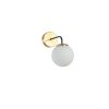 Elegant Wall Lamp with Metal Body & Glass Cap, 15 cm Diameter, 25 cm Height, Gold & White Finish | E27 Socket, Max 40W, Stylish Lighting for Any Room