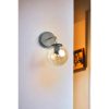 Stylish Wall Lamp with Metal Body & Glass Cap, 15 cm Diameter, 25 cm Height, E27 Socket, Black & Amber | Perfect for Modern Decor, IP20 Rated
