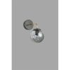 Stylish Wall Lamp with Metal Body & Glass Cap, 15 cm Diameter, 25 cm Height, E27 Socket, Black/Fume/Gold | Elegant Lighting for Modern Spaces