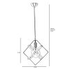 Glamorous Chandelier with Metal Body, Adjustable Height 70 cm, 25 cm Cap Diameter, E27 Socket Max 40W | Elegant Lighting for Modern Spaces