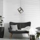 Elegant Metal Chandelier, Copper Coated, Adjustable Height 65 cm, 26 cm Diameter | E27 Socket, Max 40W | Perfect for Modern Living Spaces & Dining Areas