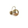 Elegant Wall Lamp, Metal Body, 24 cm Height, 15 cm Length, Gold & Amber Finish | E27 Socket, Max 40W, IP20 | Perfect for Modern Home Decor
